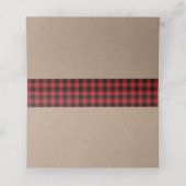 Rustic Buffalo Pset Lumberjack Thema Baby shower Plaatskaartje (Binnenkant ongevouwen)