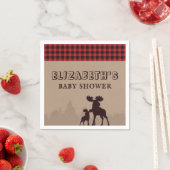 Rustic Buffalo Pset Lumberjack Thema Baby shower Servet (Insitu)