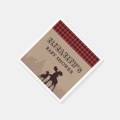 Rustic Buffalo Pset Lumberjack Thema Baby shower Servet (Hoek)