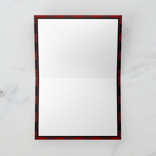 Rustic Buffalo Pset Monogrammed Initiaal Patroon Kaart (Binnen)