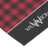 Rustic Buffalo Pset Monogrammed Kerstmis Korte Tafelloper (Hoek)