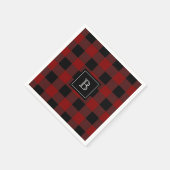 Rustic Buffalo Pset Pattern Monogrammed Initiaal Servet (Hoek)