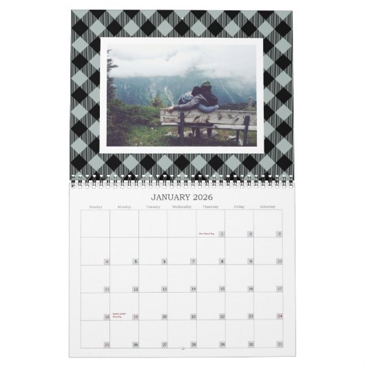 Rustic Buffalo Pset Photo Calendar Kalender (Jan 2026)