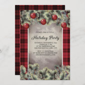 Rustic Buffalo Pset Silver Grey Holiday Kaart (Voorkant / Achterkant)