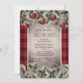 Rustic Buffalo Pset Silver Grey kerstdiner Kaart (Voorkant)