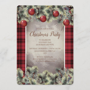 Rustic Buffalo Pset Silver Grey Kerstparty Kaart