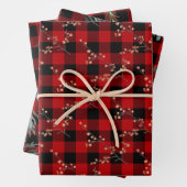 Rustic Buffalo Pset Spruce Branches Ilex Berries Inpakpapier Vel (In situ)