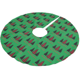 Rustic Buffalo Pset Trees Pattern Kerstboom Rok