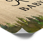 Rustic Buffalo: Wild One Baby shower Welkom Poster (Hoek)