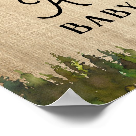 Rustic Buffalo: Wild One Baby shower Welkom Poster (Hoek)