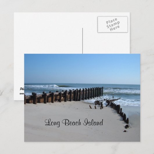 Rustic Bulkhead op Beach Briefkaart (Voorkant / Achterkant)