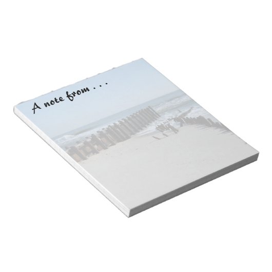 Rustic Bulkhead op Beach Notitieblok (Schuin)