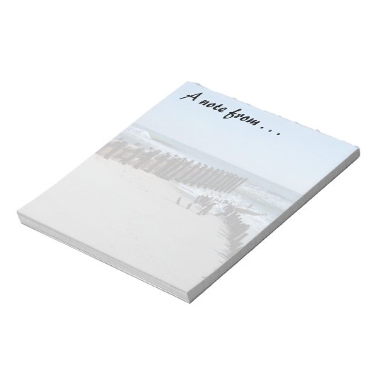 Rustic Bulkhead op Beach Notitieblok (Linkerzijde)