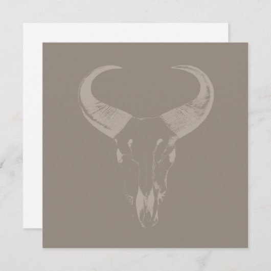 Rustic Bull Horns CUSTOM COLOR Kaart (Voorkant / Achterkant)