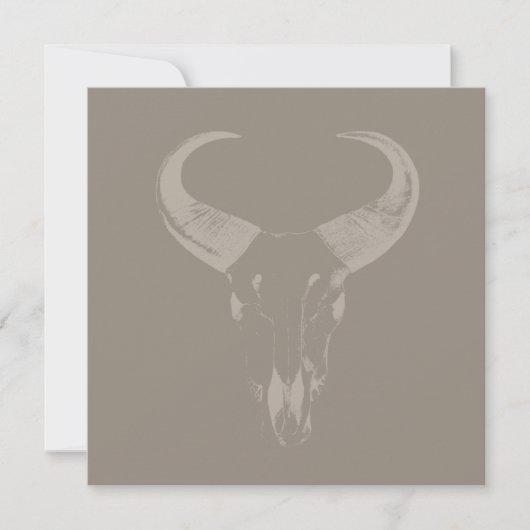 Rustic Bull Horns CUSTOM COLOR Kaart (Voorkant)