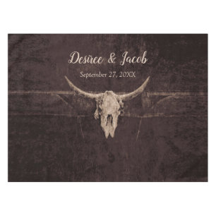 Rustic Bull Skull Country Westerne textuur Wedding Tafelkleed