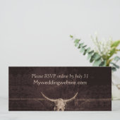 Rustic Bull Skull Wedding Country Westerne textuur (Staand voorkant)