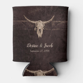 Rustic Bull Skull Wedding Country Westerne textuur Blikjeskoeler