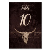 Rustic Bull Skull Wedding Country Westerne textuur Kaart (Voorkant)