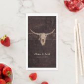 Rustic Bull Skull Wedding Country Westerne textuur Servet (Insitu)