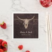 Rustic Bull Skull Wedding Country Westerne textuur Servet (Insitu)