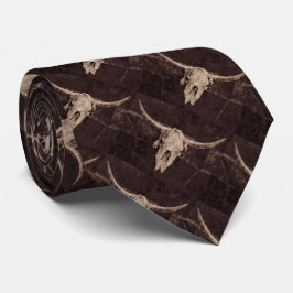 Rustic Bull Skull Wedding Country Westerne textuur Stropdas