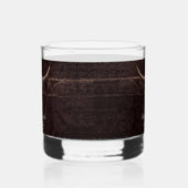 Rustic Bull Skull Wedding Country Westerne textuur Whisky Glas (Links)