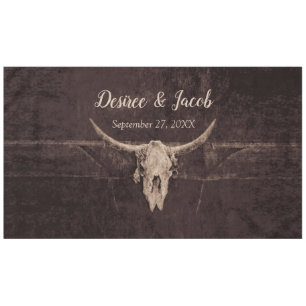 Rustic Bull Skull Western country texture Wedding Tafelkleed