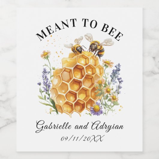 Rustic Bumble Bee Address Wijn Etiket (Enkel label)