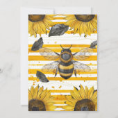 Rustic Bumble Bee Bridal Shower Invitation Kaart (Achterkant)
