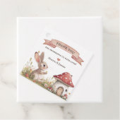 Rustic Bunny Baby shower Favorietentjes Bedankjes Labels (In situ)