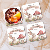 Rustic Bunny Baby shower Kartonnen Onderzetters