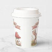 Rustic Bunny Baby shower Papieren beker (Rechts)