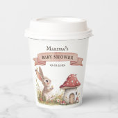 Rustic Bunny Baby shower Papieren beker (Voorkant)