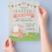 Rustic Bunny in een paashok Flyer (Hand)