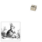Rustic Bunny Rabbit  Rubber Stamp Rubberstempel (Gestempeld)