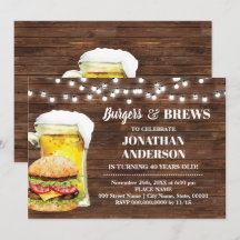 Rustic Burger & Brews Verjaardag voor Volwassenen