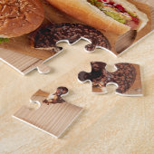 Rustic Burger Hot dog Pizza Franse grot Donut Legpuzzel (Zijkant)