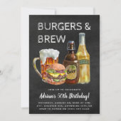 Rustic Burgers & Brew Verjaardags BBQ Kaart (Voorkant)