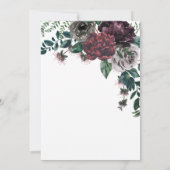 Rustic Burgundy and Forest Green Floral Wreath | Kaart (Achterkant)