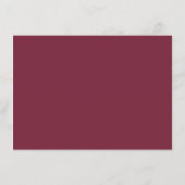 Rustic Burgundy and White Floral Accommododations Informatiekaartje (Achterkant)