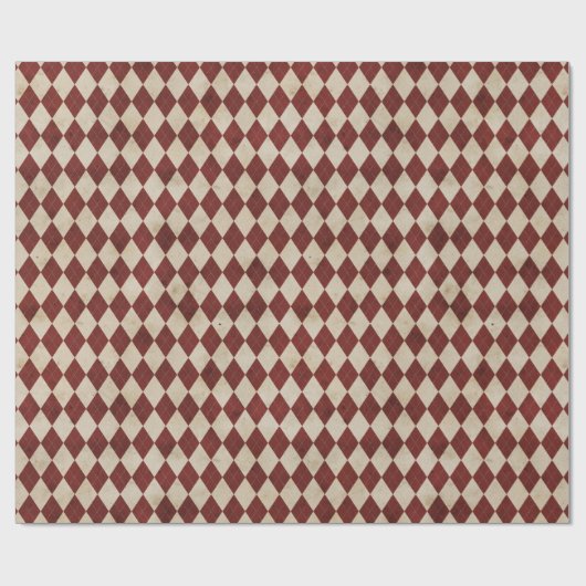 Rustic Burgundy Argyle Pattern Cadeaupapier (Vlak)