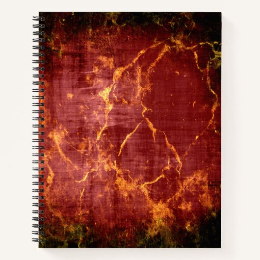 Rustic Burgundy Black en Gold Marble Notitieboek (Voorkant)