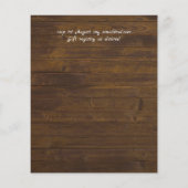 Rustic Burgundy Blue Floral Budget Wedding Invites (Achterkant)