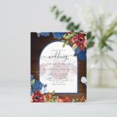 Rustic Burgundy Blue Floral Wedding (Staand voorkant)
