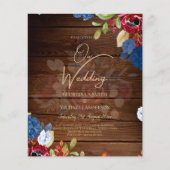 Rustic Burgundy Blue Floral Wedding (Voorkant)