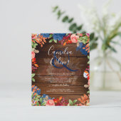 Rustic Burgundy Blue Floral Wedding (Staand voorkant)