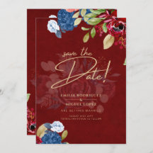 Rustic Burgundy Blue Floral Wedding BESPAAR DE DAT