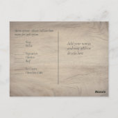 Rustic Burgundy Blue Floral Wedding RSVP Briefkaart (Achterkant)