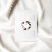 Rustic Burgundy Blue Floral Wedding Uitnodigingen Wikkel
